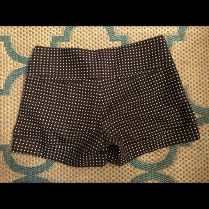 Alice + Olivia Brown and White Polka Dot Shorts
